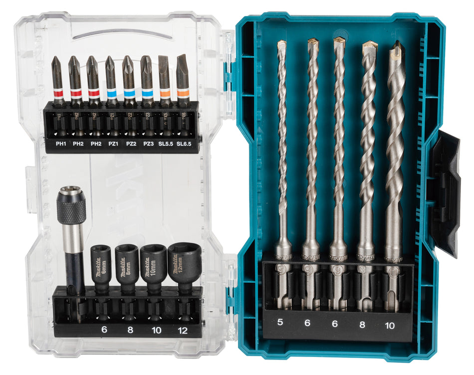 MAKITA 18 PC BIT SET CLEAR CASE MZ