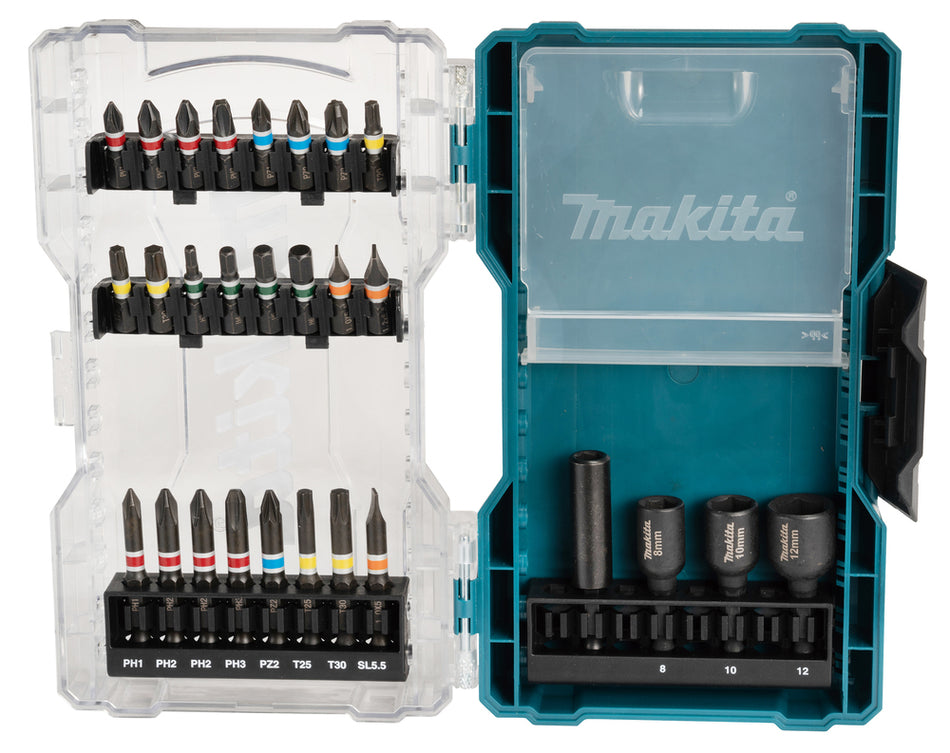 MAKITA 28PC BIT SET CLEAR CASE MZ