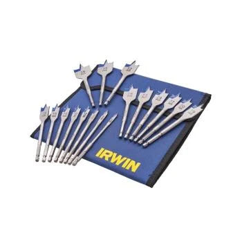 Irwin 17 Piece Flat Wood Bit Set